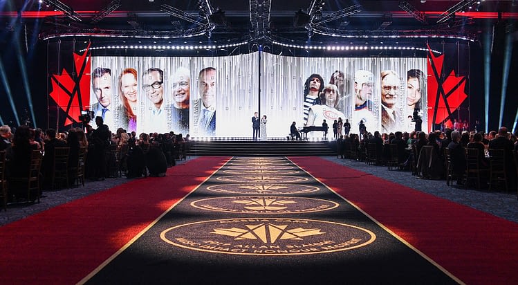 Canada's Walk of Fame image showing the stage at the 2019 awards show
